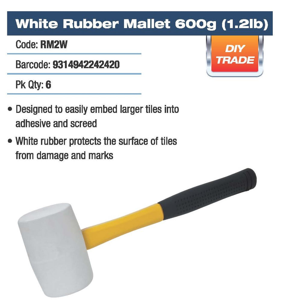 DTA RM2W White Rubber Mallet 1.2lbs