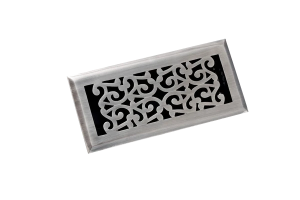 Zoroufy Scroll Design 4"x 12" Air Vent Antique Pewter